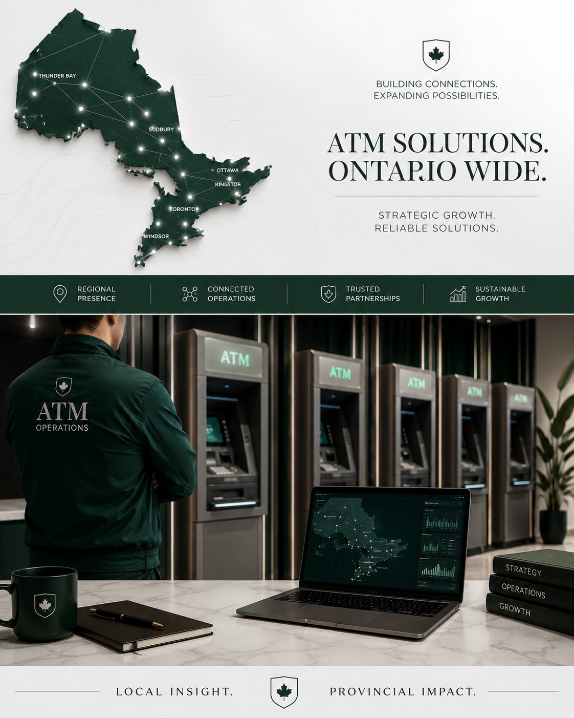 ATM operations and Ontario expansion concept image