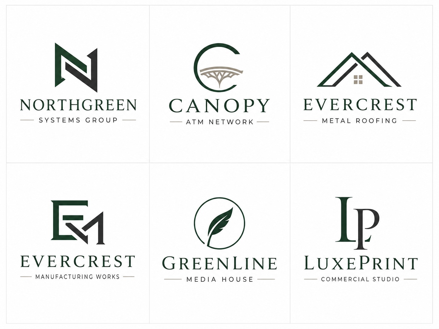 Representative fictional company logos for Bill Ilkov ventures