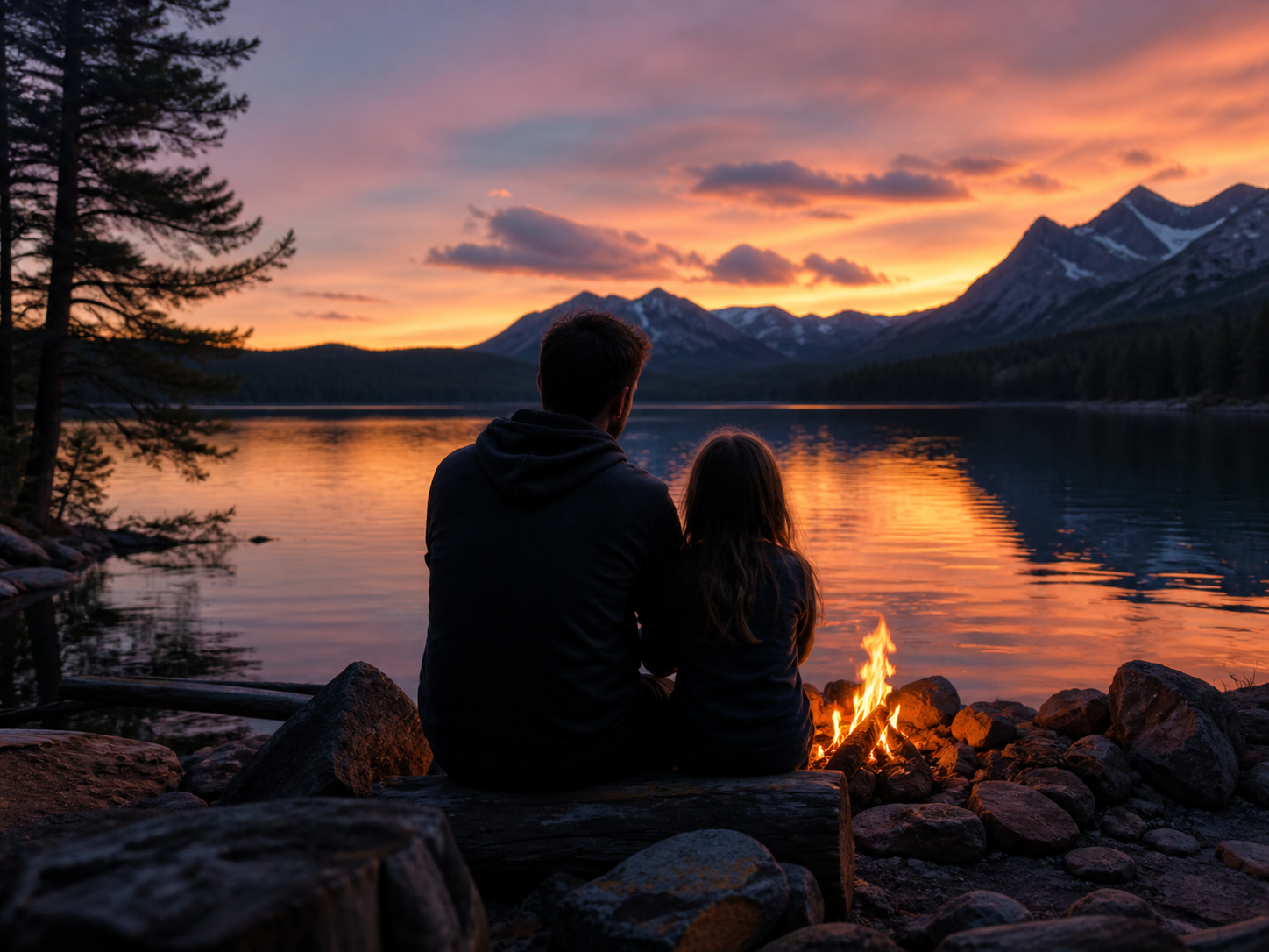Bill Ilkov Dad Life lakeside campfire representing warmth and connection